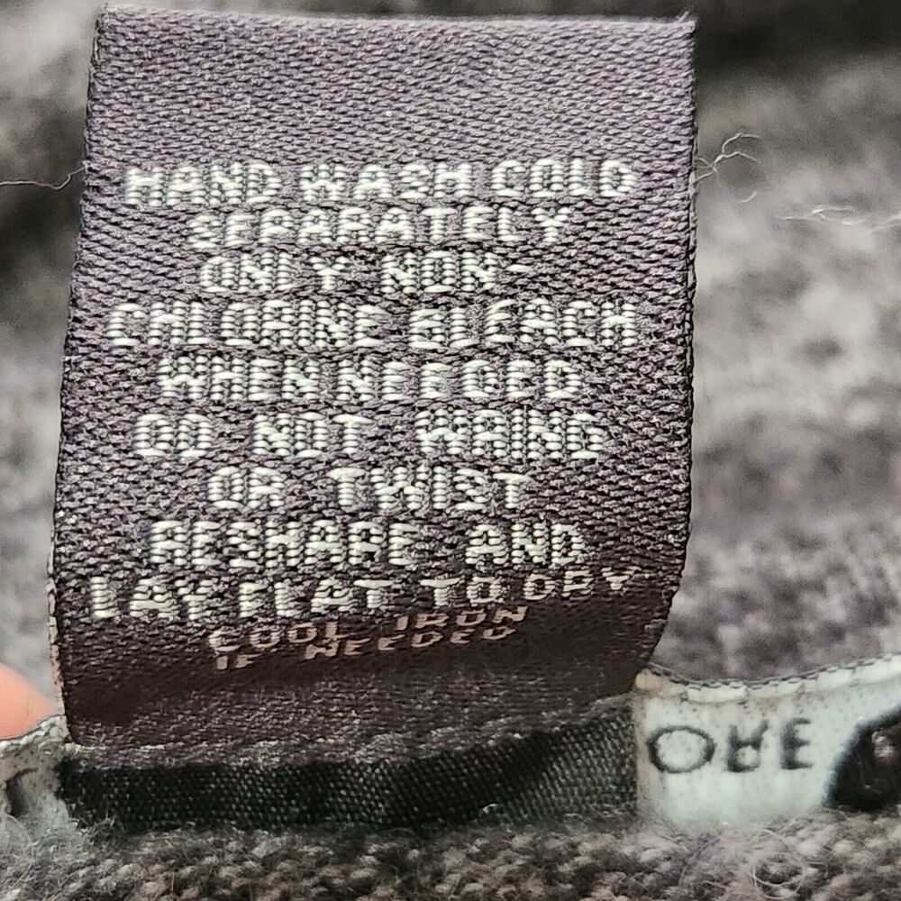 Chelsea and Theodore Top Sweater XL Gray Charcoal Fringed Cowl Neck Wool Blend. - Picture 12 of 12